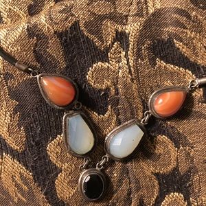 Stone and Silvertone necklace